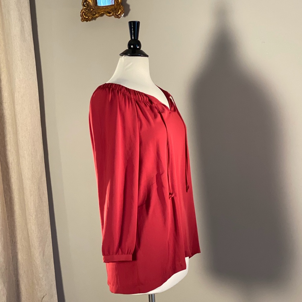 Loft, Size Medium, Dark Red, 100% Polyester - image 1